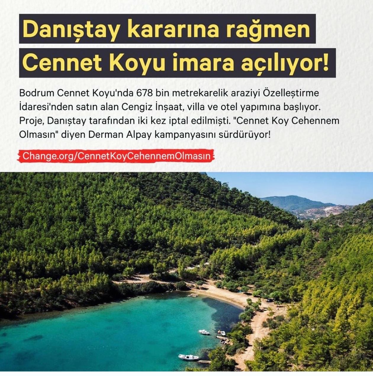 Cennet Koy cehennem olmasın! Change.org’da imza kampanyası başlatıldı…