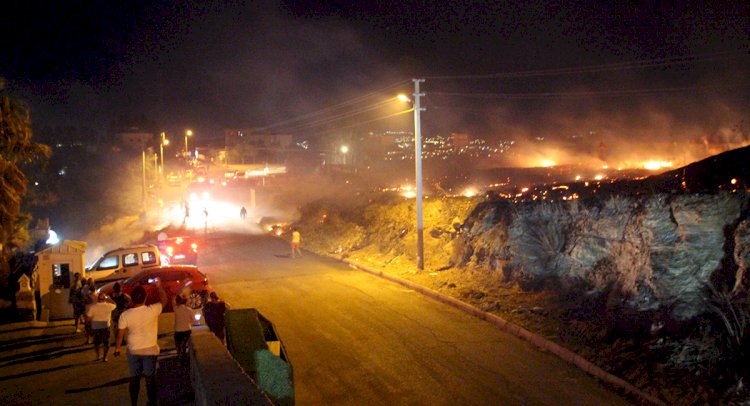 YERLEŞİM ALANINDA ÇIKAN YANGIN KORKUTTU