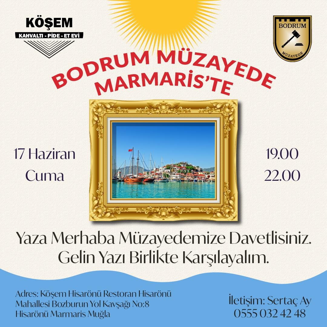 Bodrum Müzayede, 'Yaza Merhaba Müzayedesi' düzenliyor  