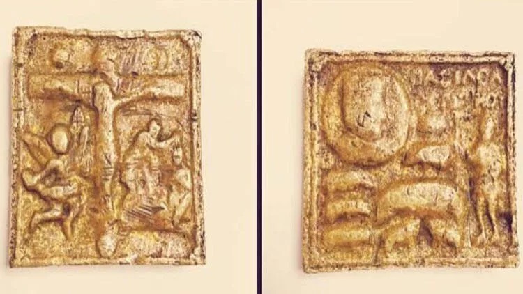 Muğla'da Helenistik Dönem'e ait 560 gram altın tablet ele geçirildi