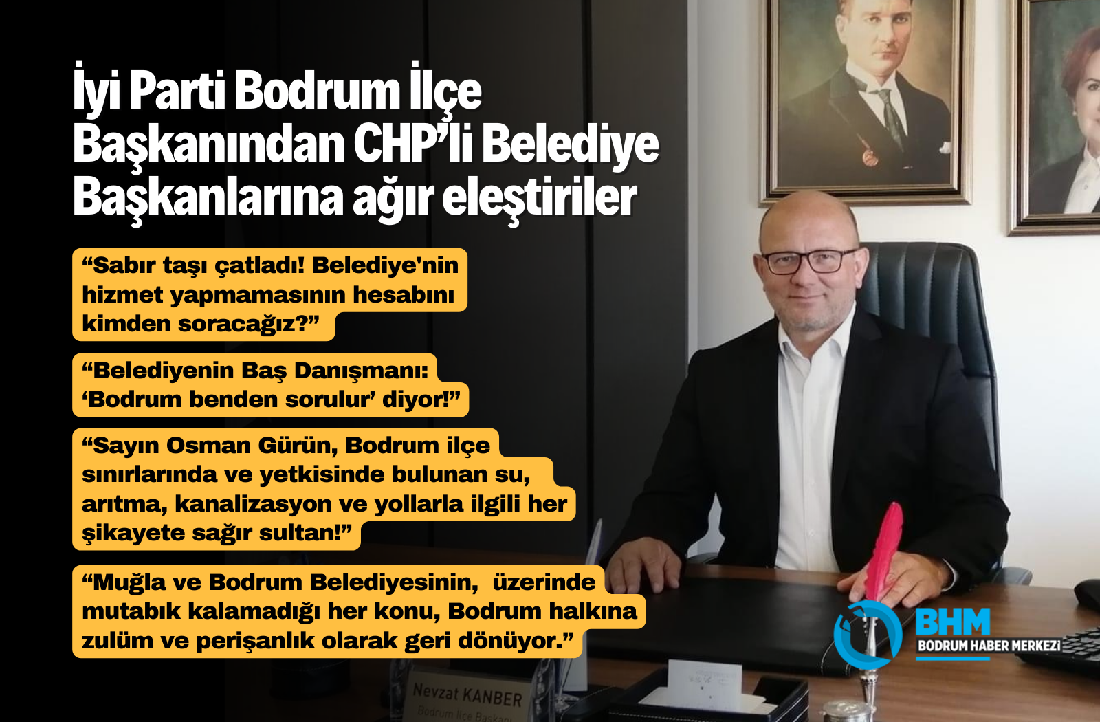 İyi Parti İlçe Başkanından CHP’li Belediye Başkanlarına ağır eleştiriler