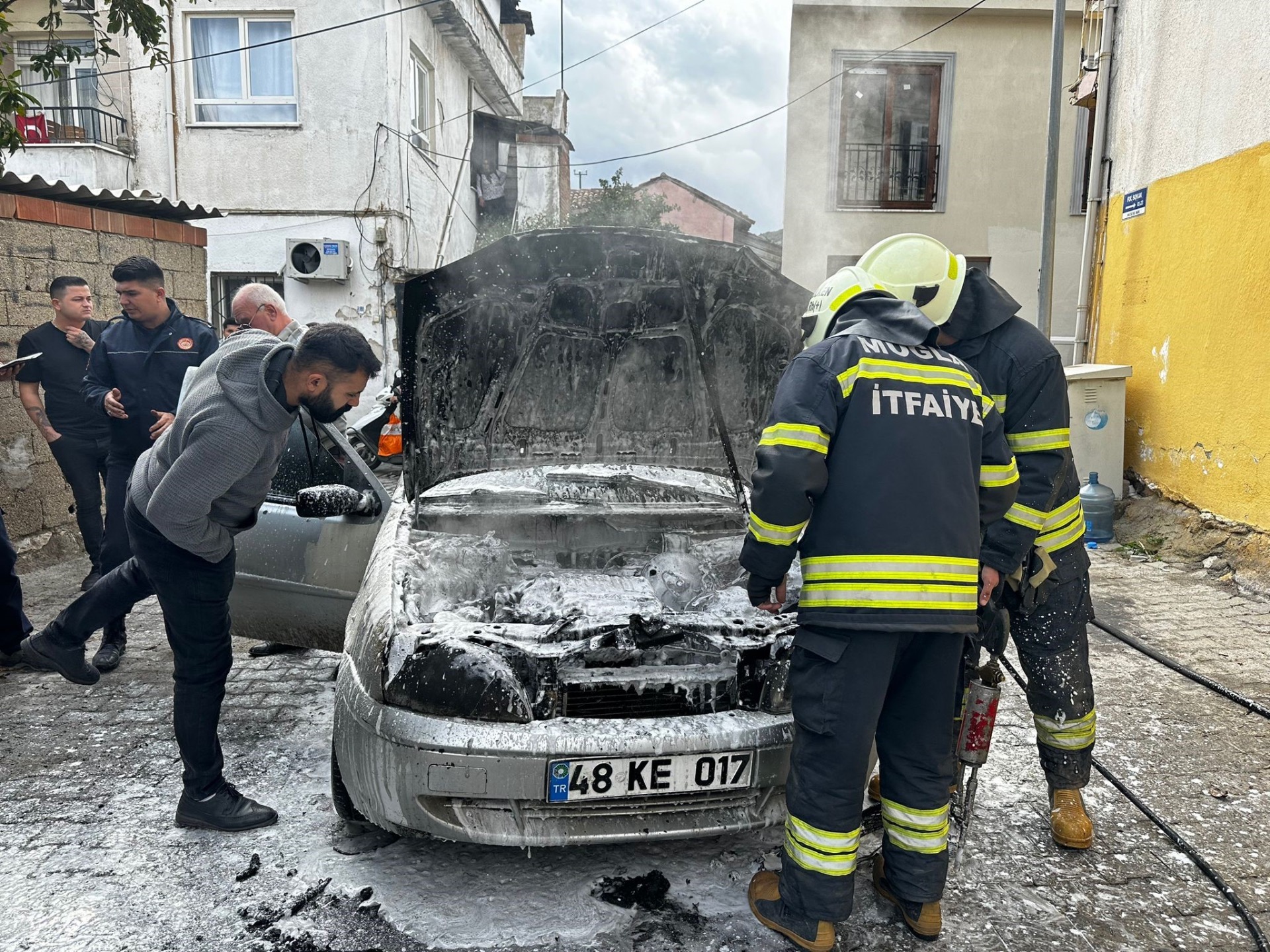 Milas’ta LPG’li araç yangını korkuttu!
