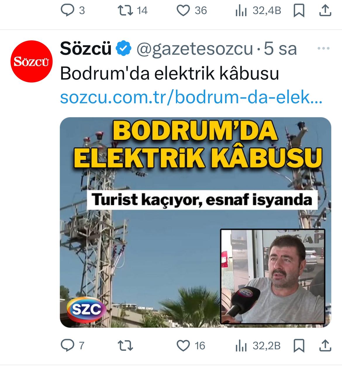 Sözcü Gazetesi’nin Bodrum ile ne derdi var? 