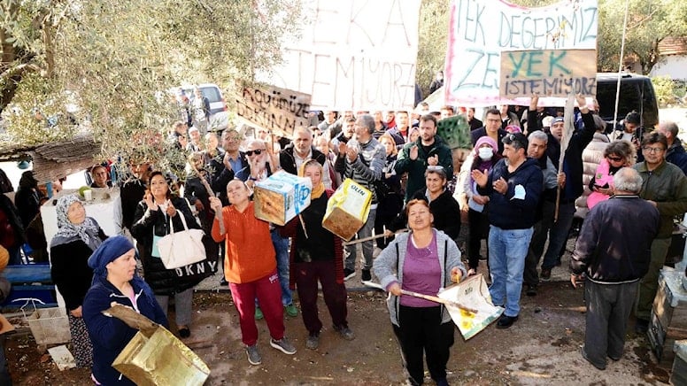 Bodrum köylüleri ÇED toplantısını teneke çalarak protesto etti