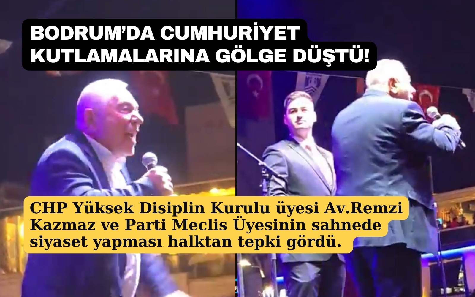 BODRUM’DA CUMHURİYET KUTLAMALARINA GÖLGE DÜŞTÜ