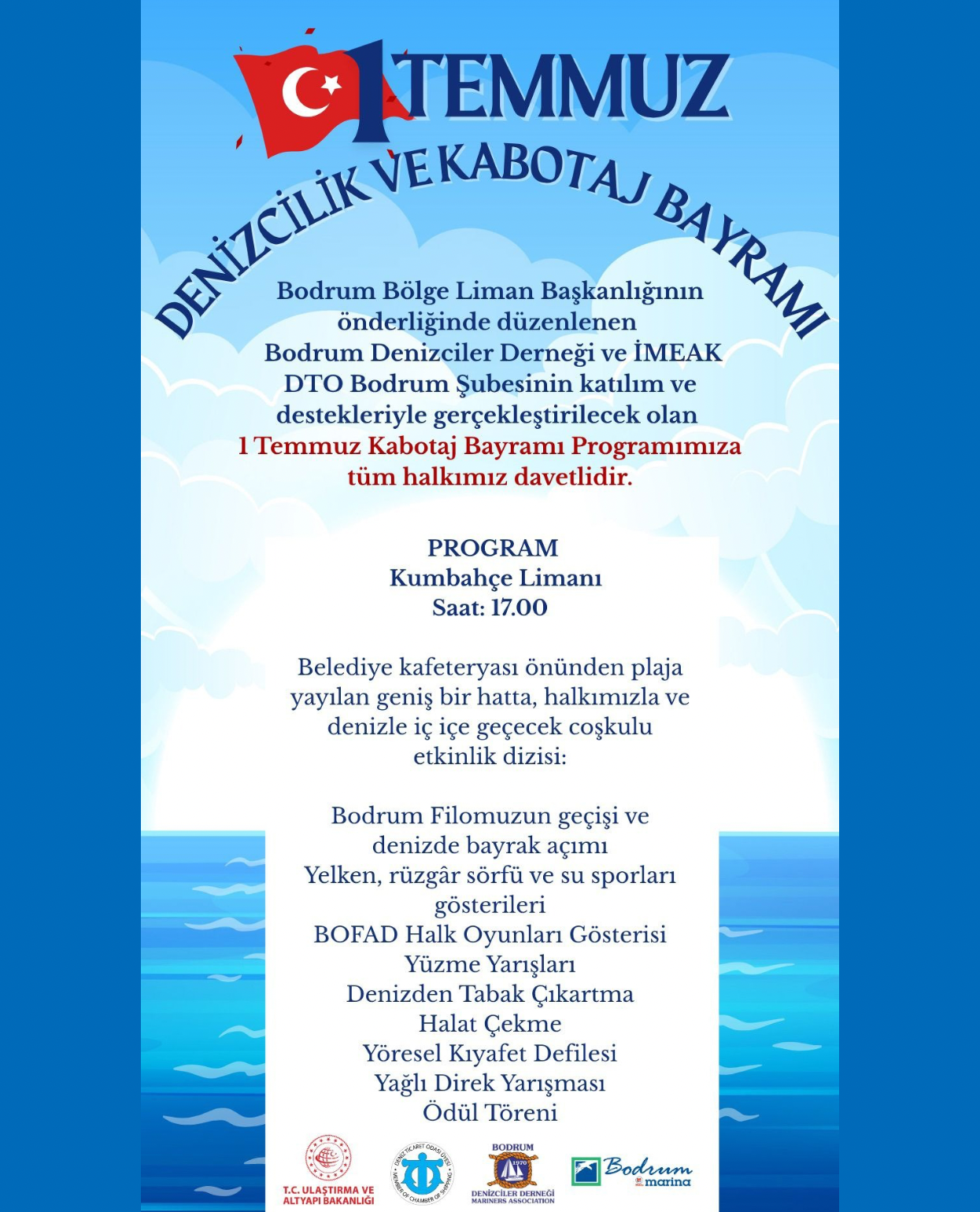 Kabotaj’ın 99. Yıldönümü Bodrum’da Coşkuyla Kutlanacak