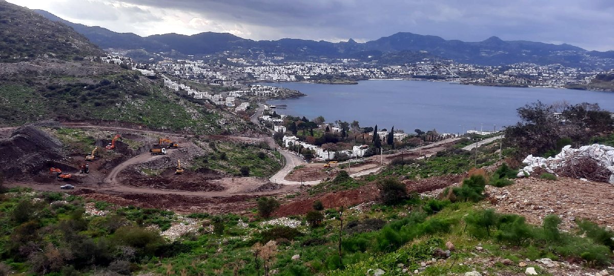 Bodrum’da büyük talan! Dağı bile parçaladılar