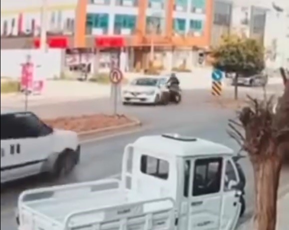 Bodrum'daki kaza güvenlik kamerasına yansıdı