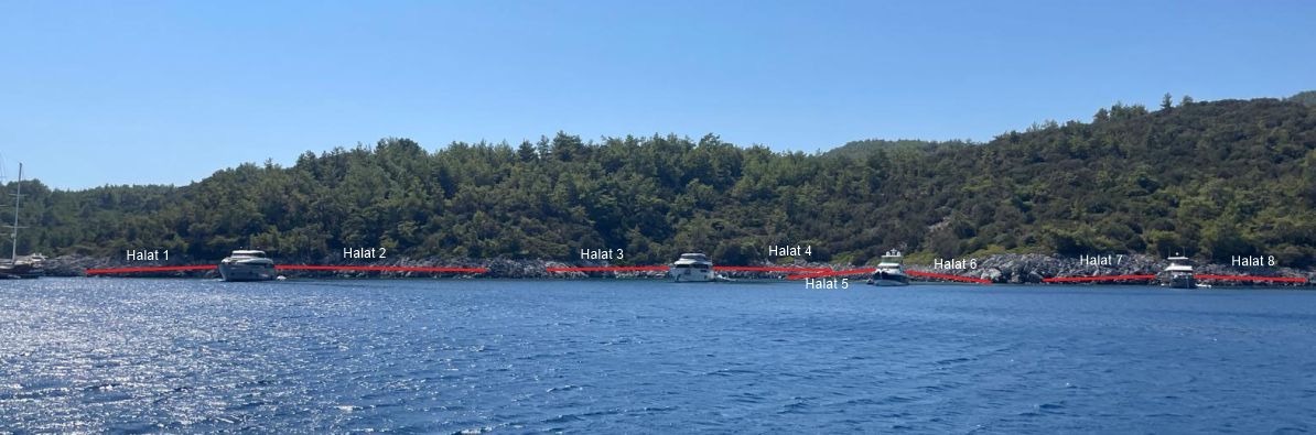 Karadandan da denizden de kıyılar işgal altında! 4 motoryat, halatlarla Kilisebükü’nü kullanma kapattı…