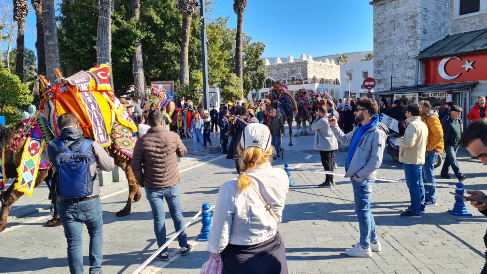 Bodrum'da develi kortej yürüyüşü 