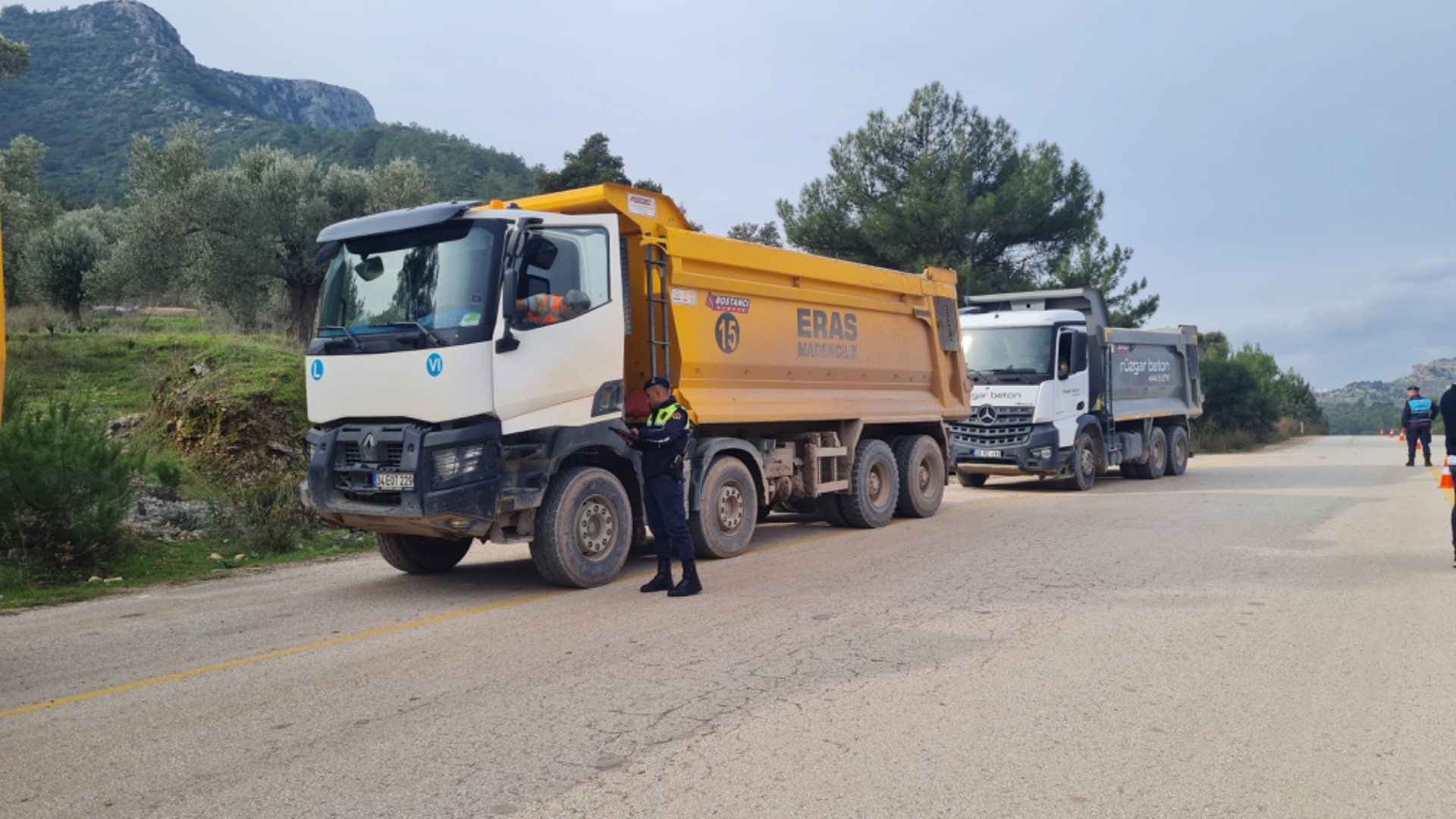 Bodrum’da hafriyat kamyonlarına sıkı denetim