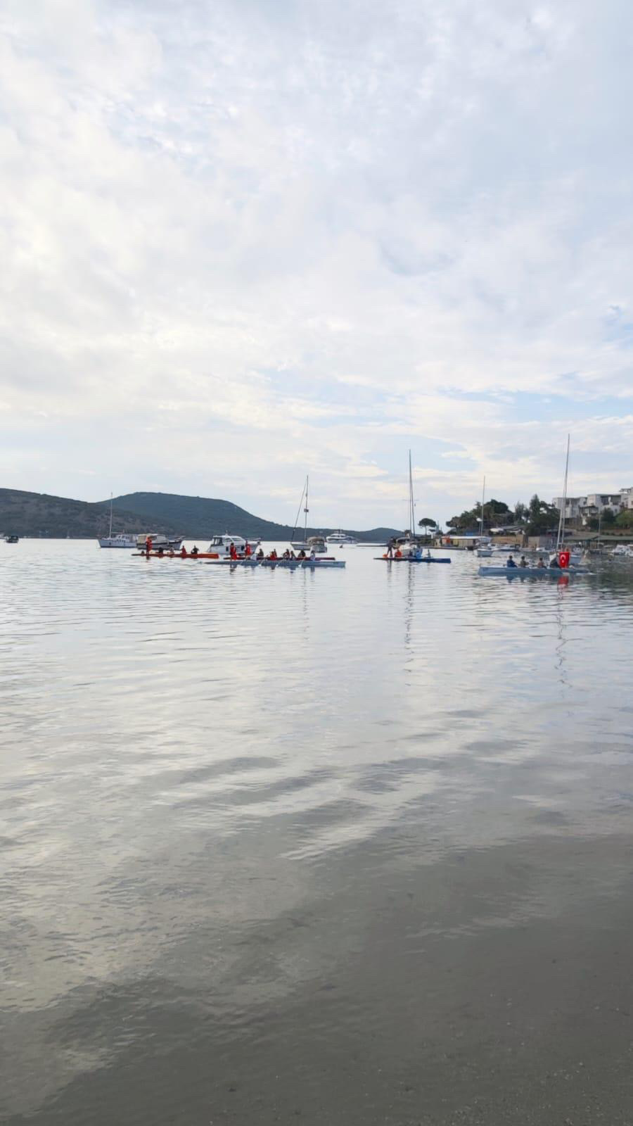 Bodrum’da Kürekçilerden Ata’ya Deniz Üstünde Anma