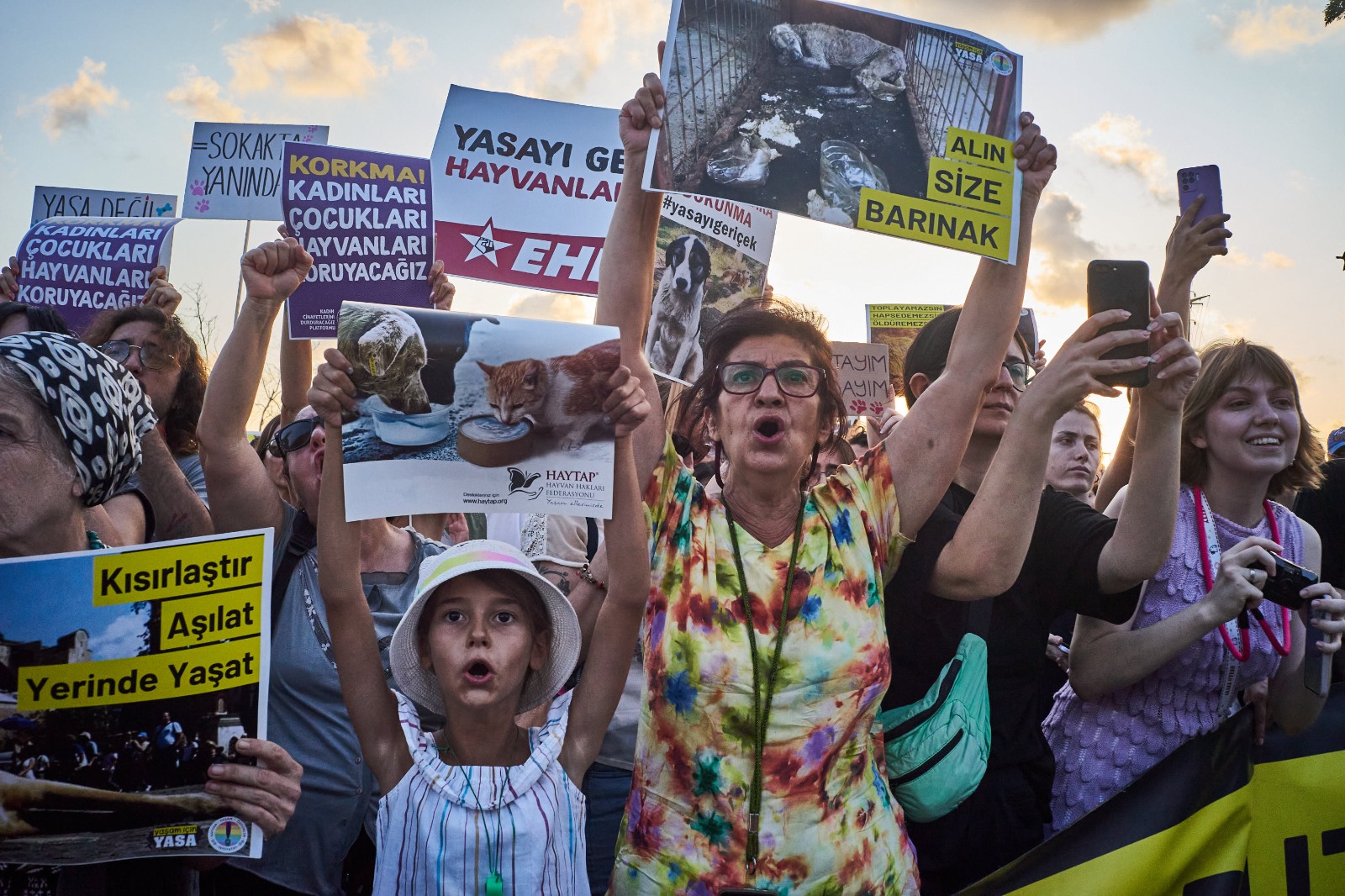 Binlerce yaşam hakkı savunucusu İstanbul Kadıköy'de katliam yasasını protesto etti