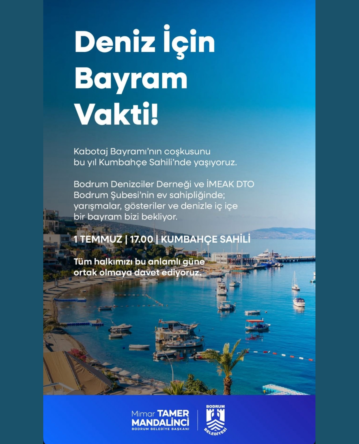 Kabotaj’ın 99. Yıldönümü Bodrum’da Coşkuyla Kutlanacak