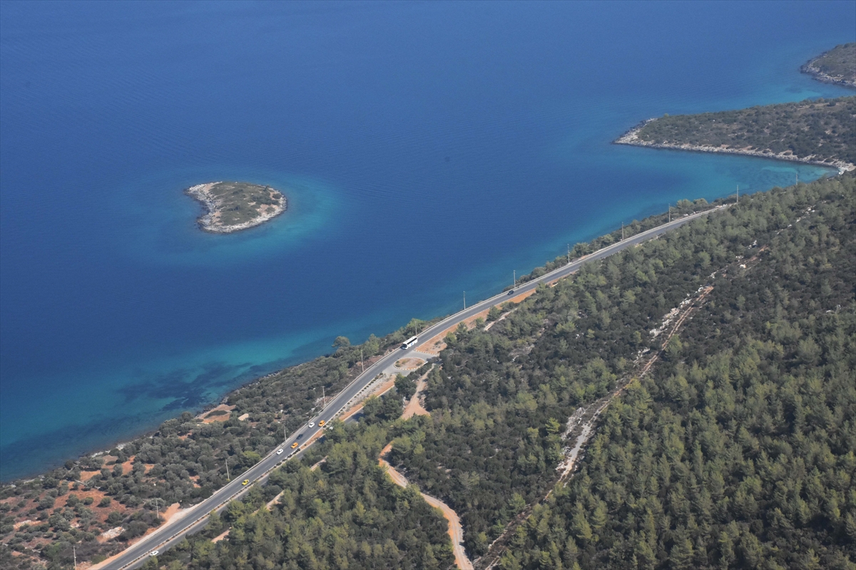 Bodrum semalarında helikopter destekli trafik denetimi