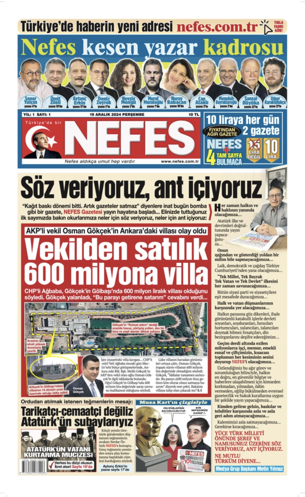 Sözcü yazarı Emin Çölaşan’dan Nefes Gazetesi'yle ilgili çarpıcı iddia!