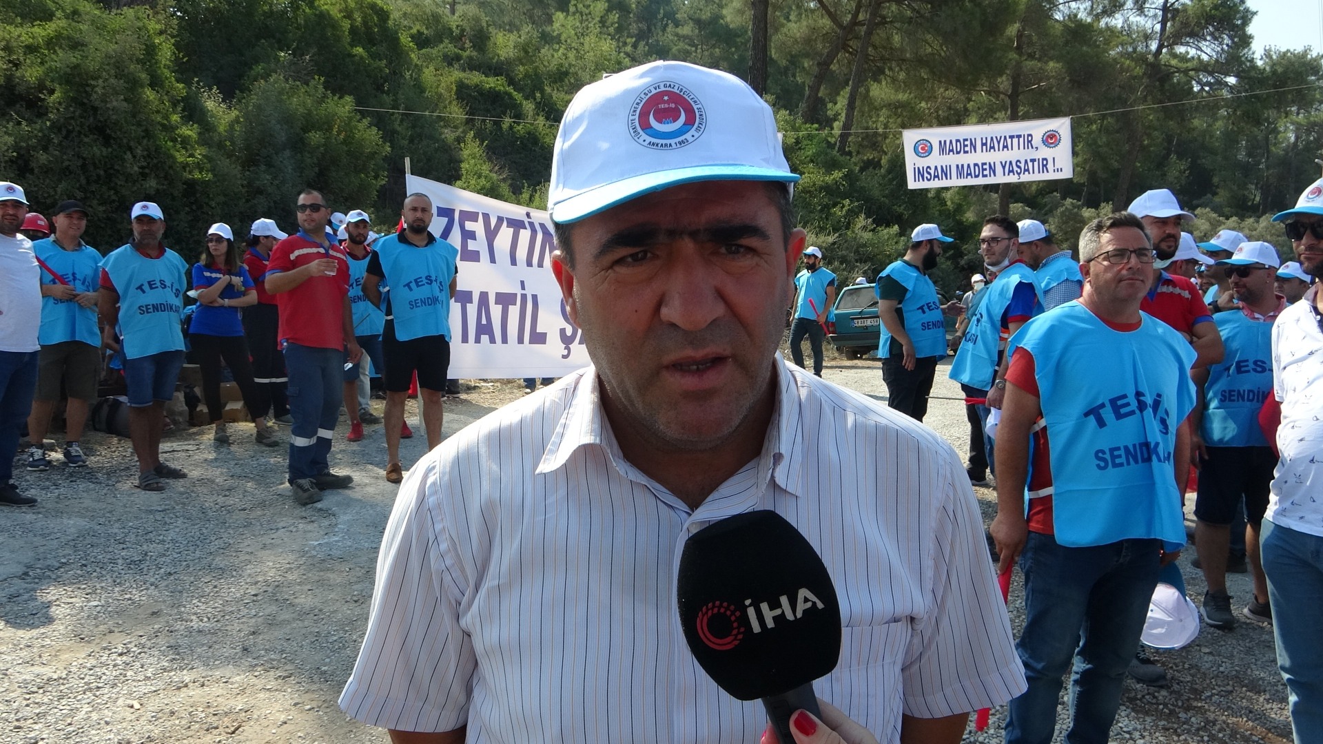 Milas'ta bu defa termik santral çalışanları ve yakınları eylem başlattı  