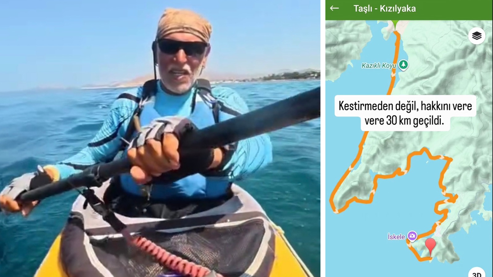 Halil Uzel, Türkiye Kıyılarını Deniz Kayağıyla Kat Ettiği Yolculuğunda Bodrum’a Ulaştı