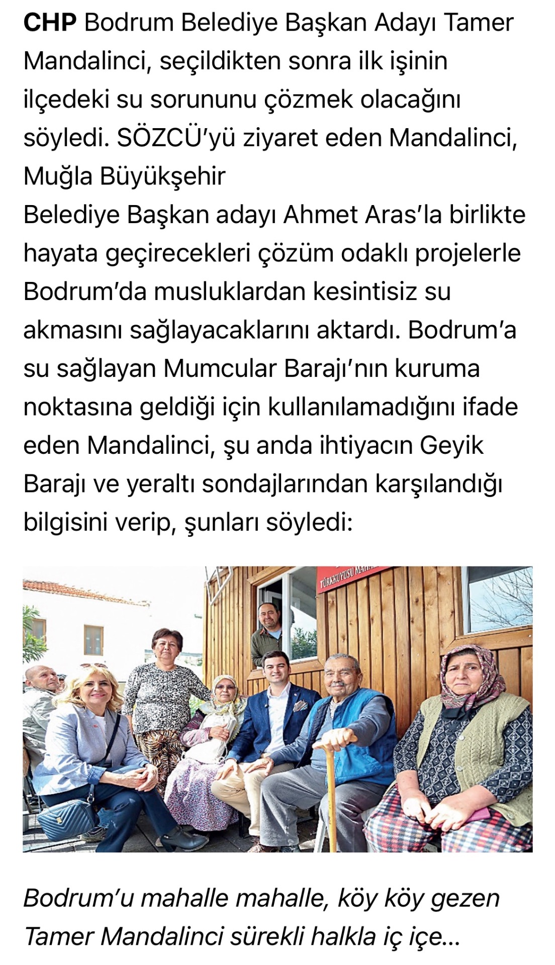 Sözcü Gazetesi Bodrum seçimlerini manipüle etmeye çalışıyor!