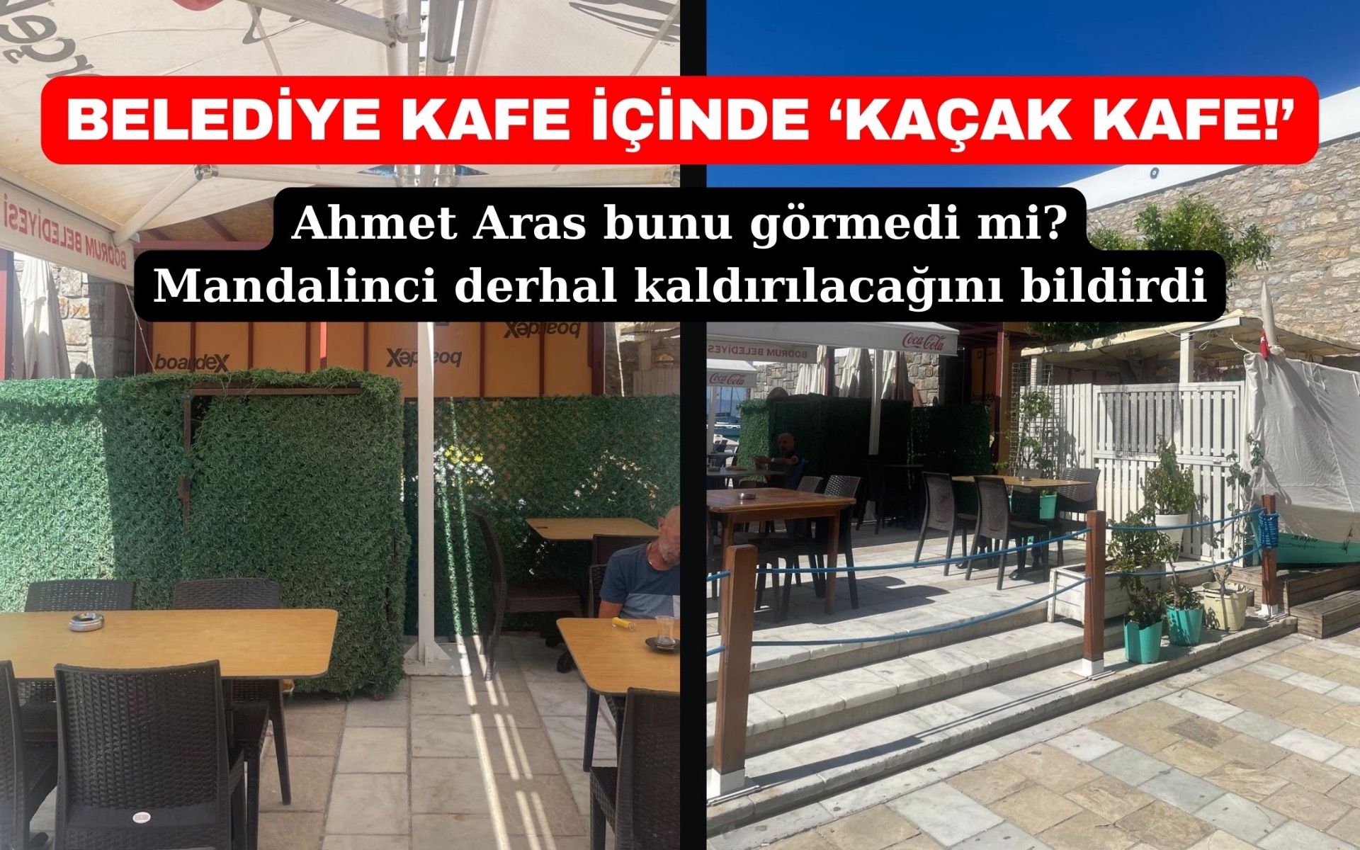 Belediye Kafe içinde ‘Kaçak Kafe!’