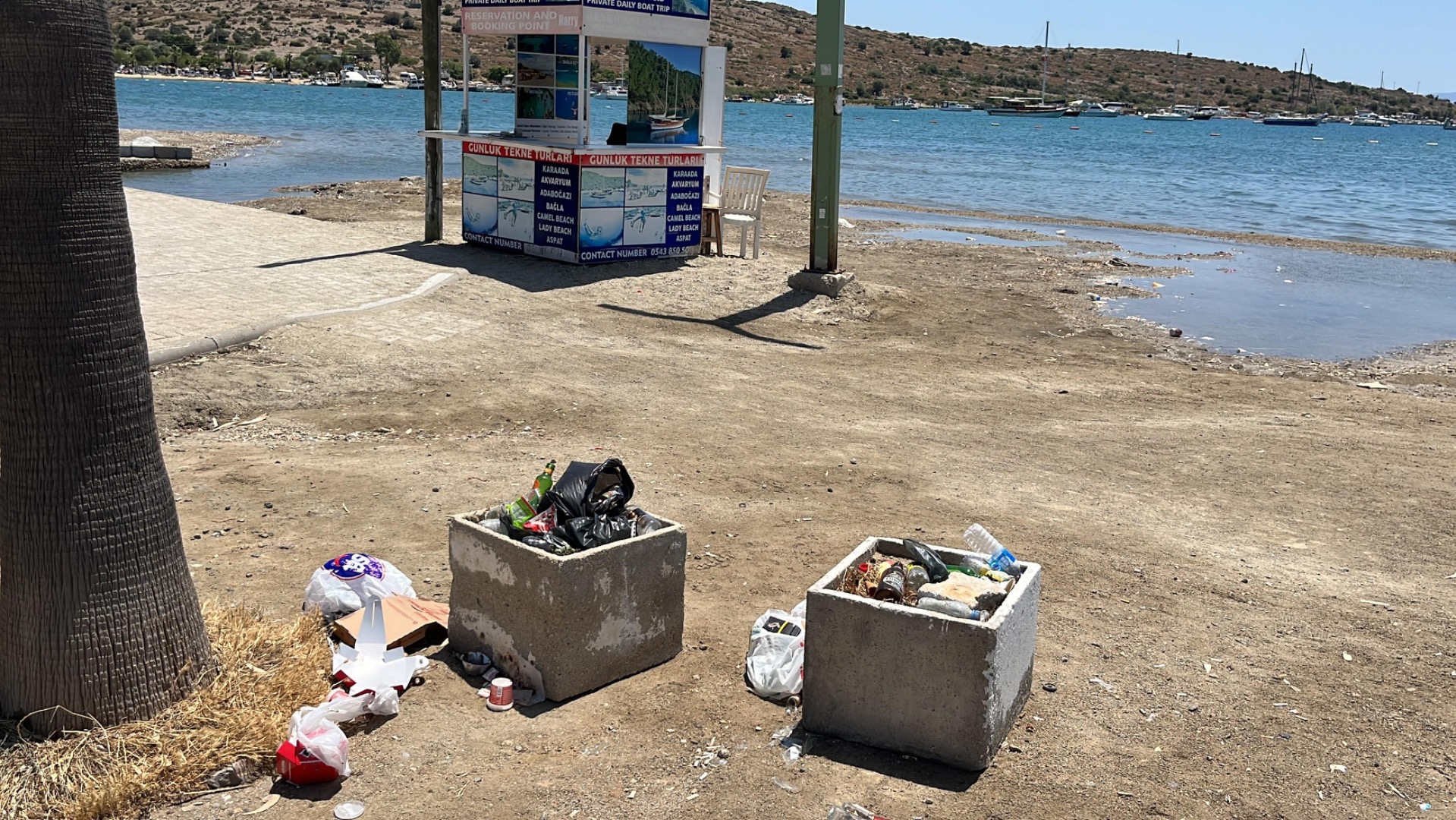 Bodrum’a gelen tatilciler gitti çöpleri kaldı! 