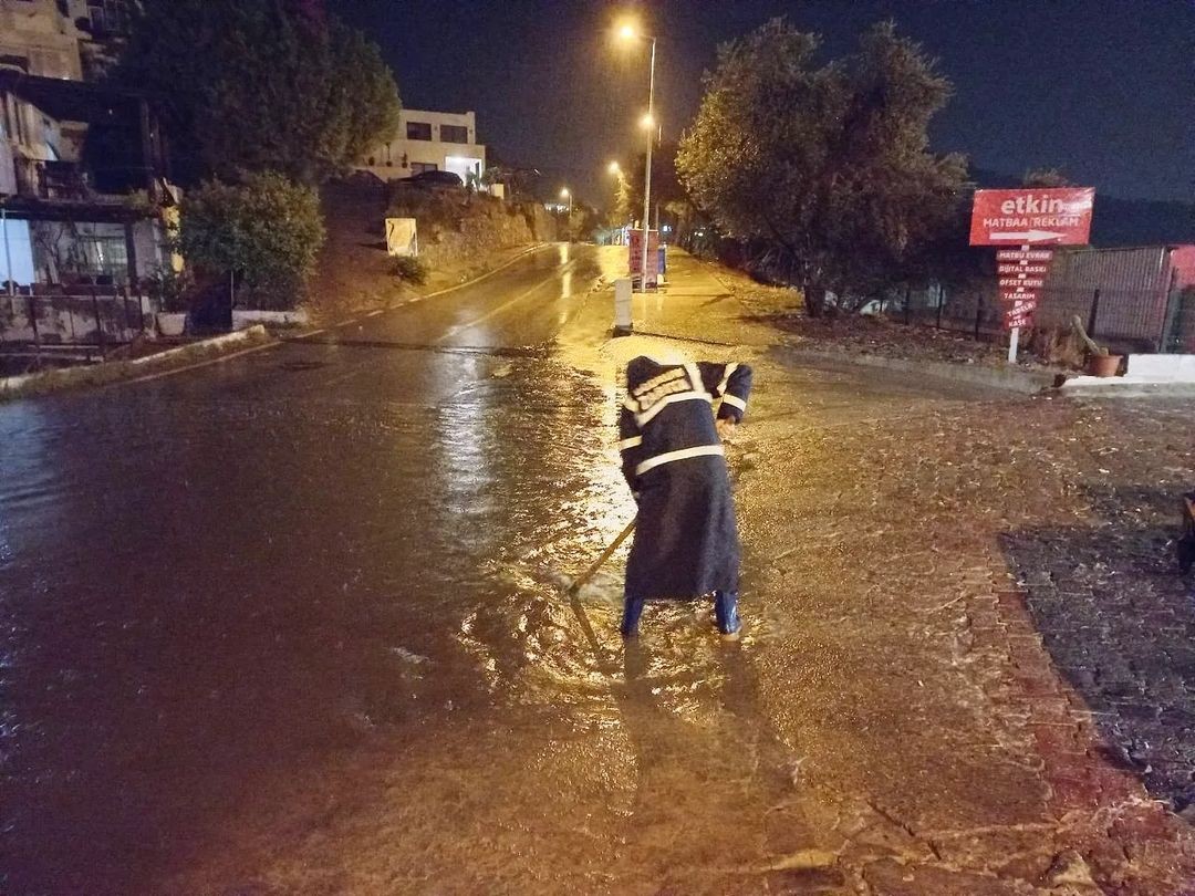  Bodrum'da metrekareye 41 kilogram yağış düştü