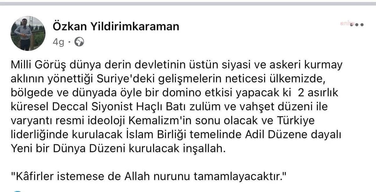 Şeriat çağrısı artık yanıbaşımızda! ‘Aydın, Nazilli’de okul müdürü şeriat istiyor”