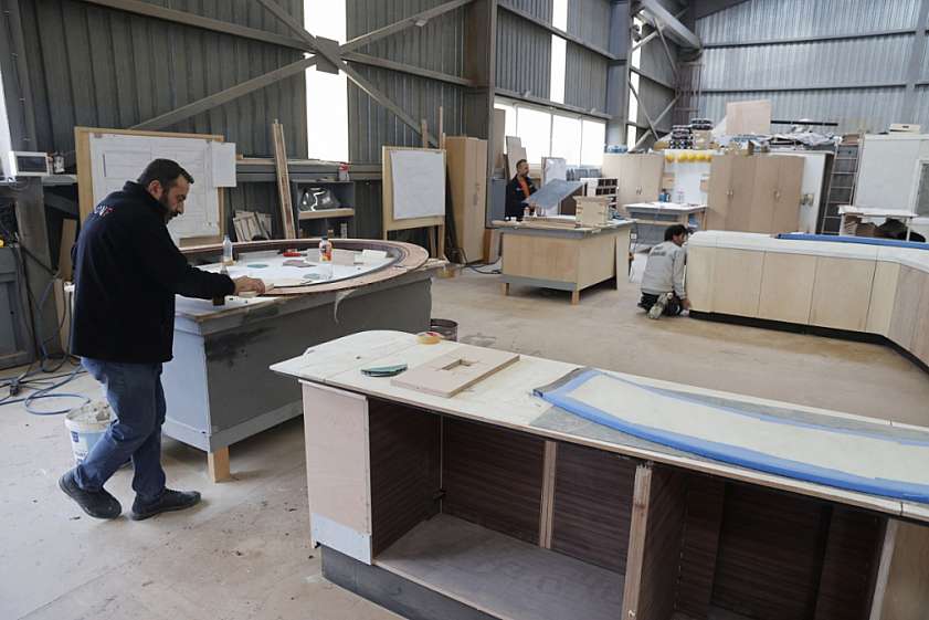 Bodrum'da yat imalatı kışın da aralıksız sürüyor