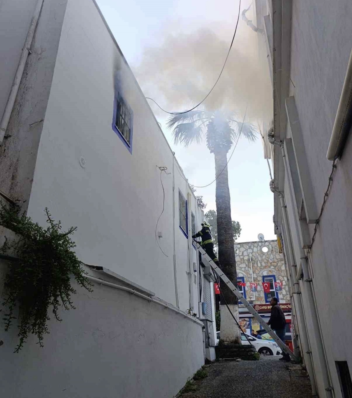 Bodrum’da ev yangını