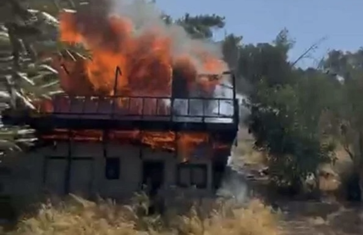Bodrum'da ekipleri alarma geçiren yangın