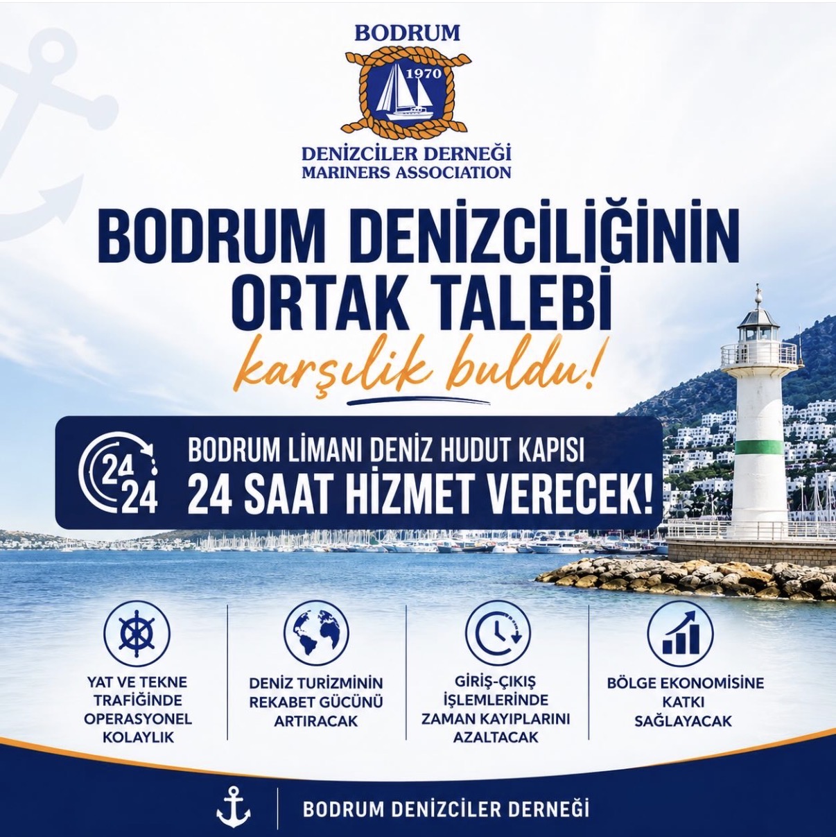Bodrum Limanı 12 saatten 24 saate geçiyor