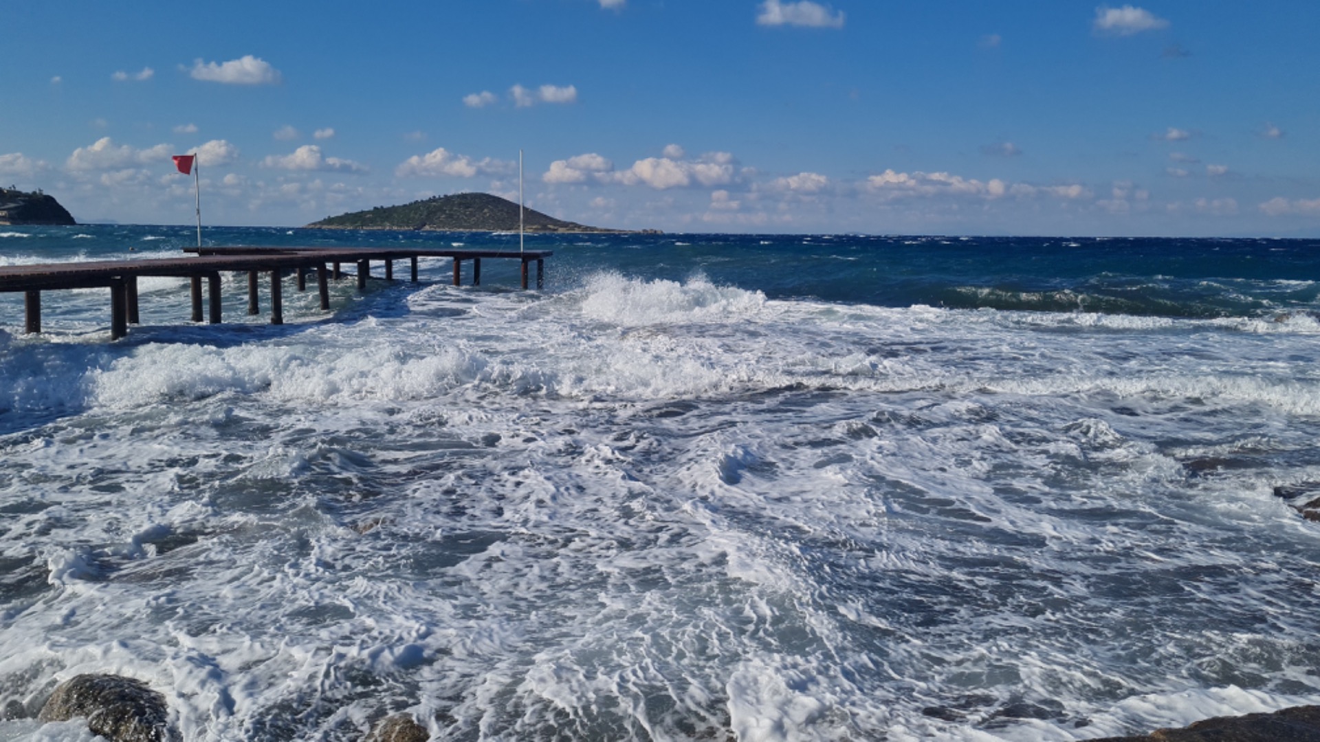 Bodrum’da fırtına etkili oldu