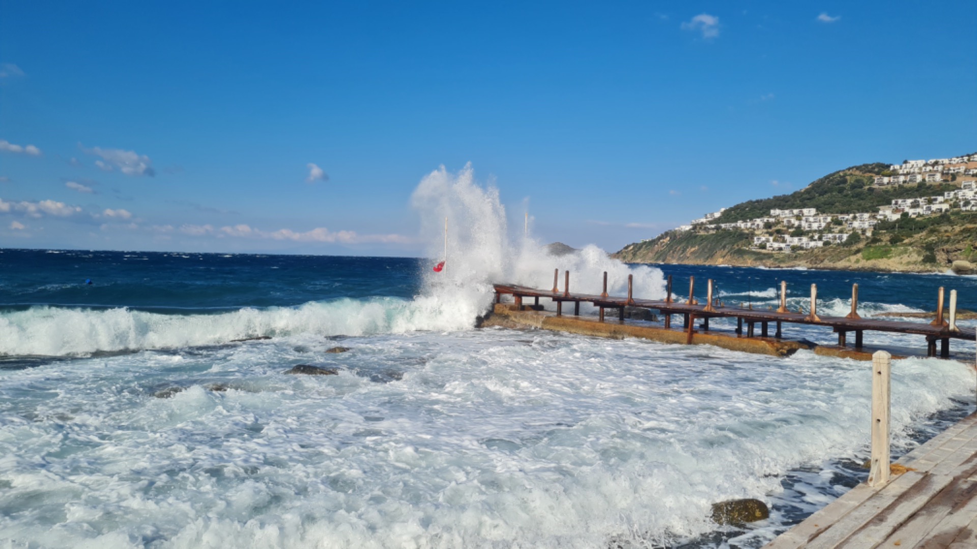 Bodrum’da fırtına etkili oldu