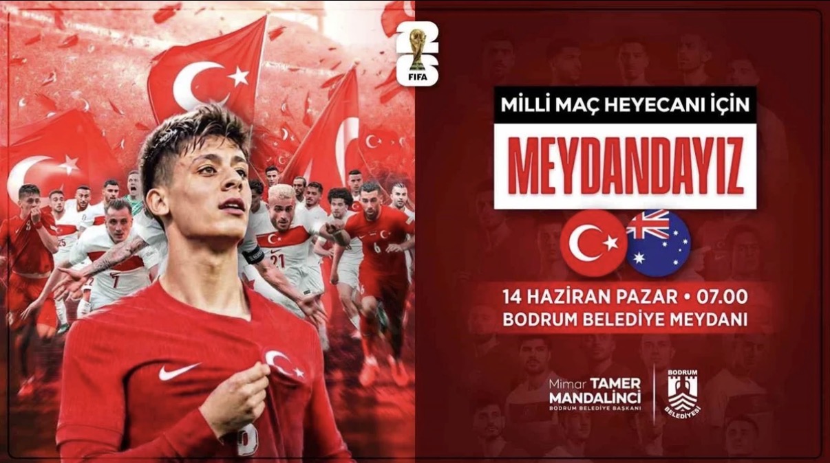 Bodrum Belediye Meydanı'nda A Milli Takım Maçı Canlı Yayınlanacak