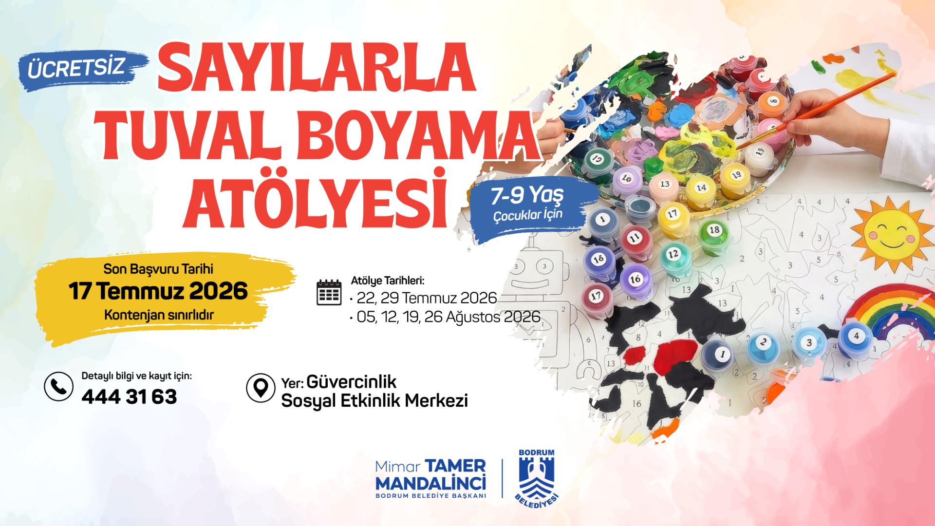 Belediyeden Sayılarla Tuval Boyama Atölyesi