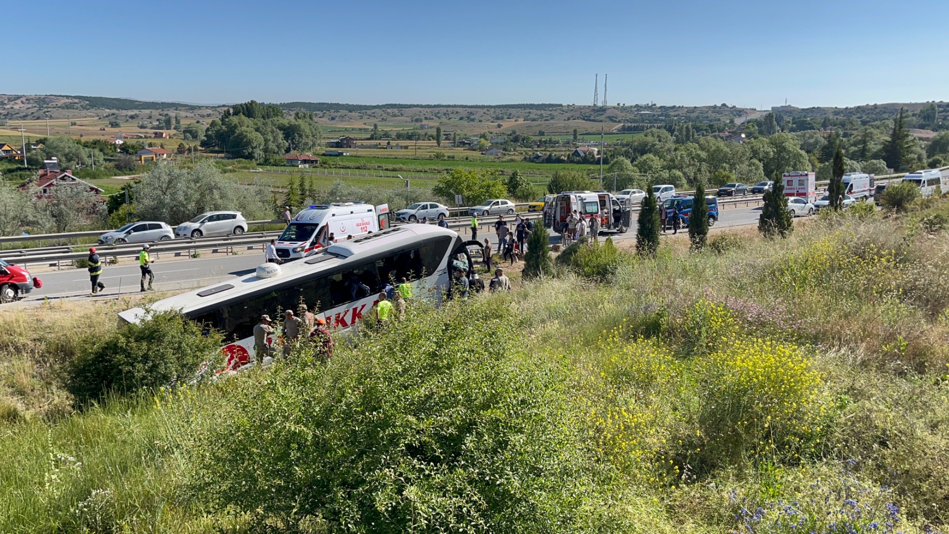 Eskişehir’e giden Bodrum otobüsü yoldan çıktı: 35 yaralı