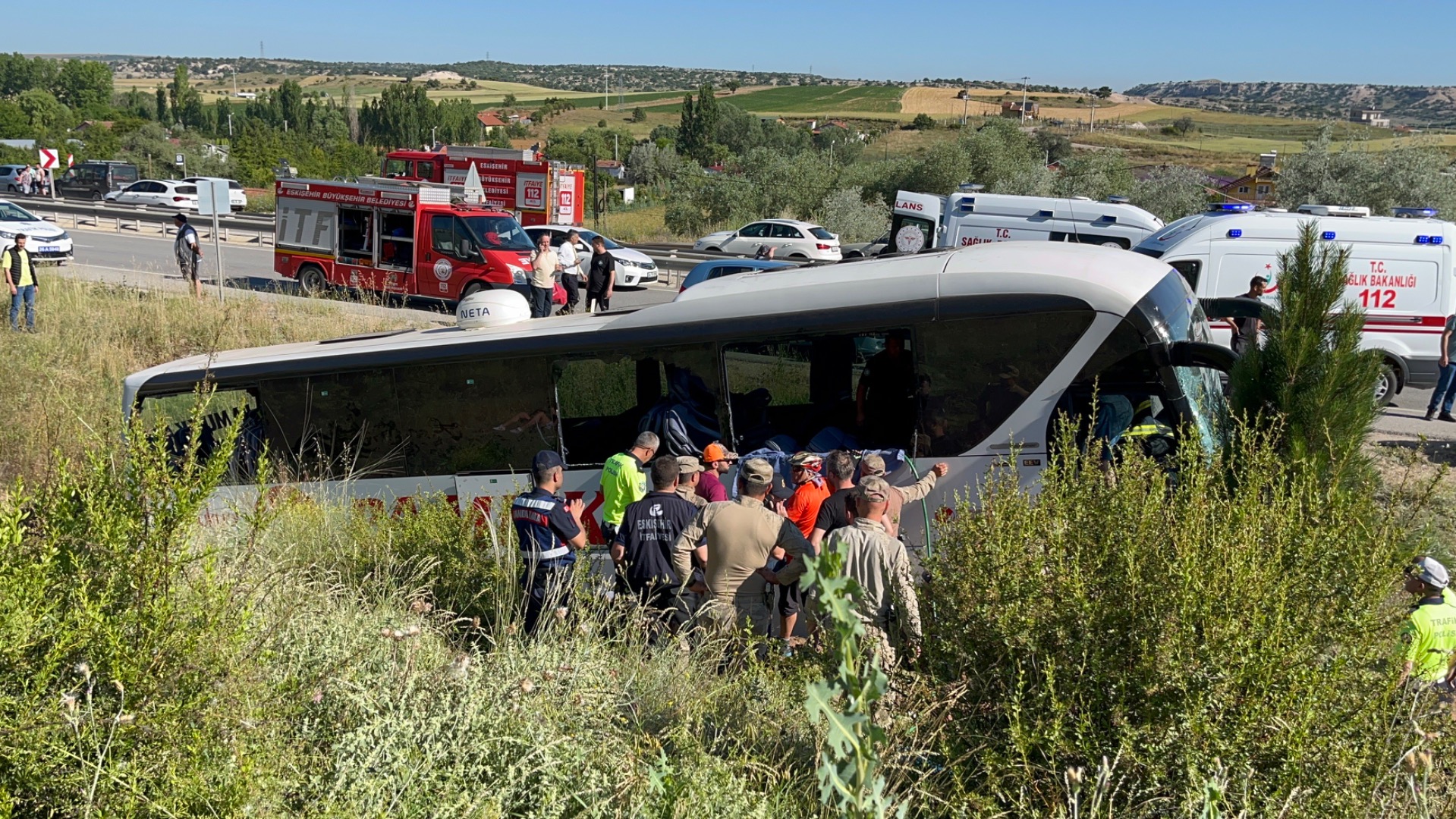 Eskişehir’e giden Bodrum otobüsü yoldan çıktı: 35 yaralı