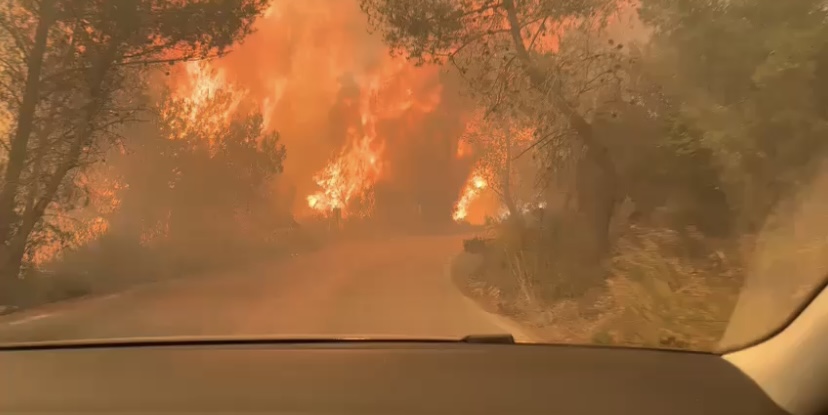 Korkutan yangın Bodrum Güvercinlik’e ilerliyor!