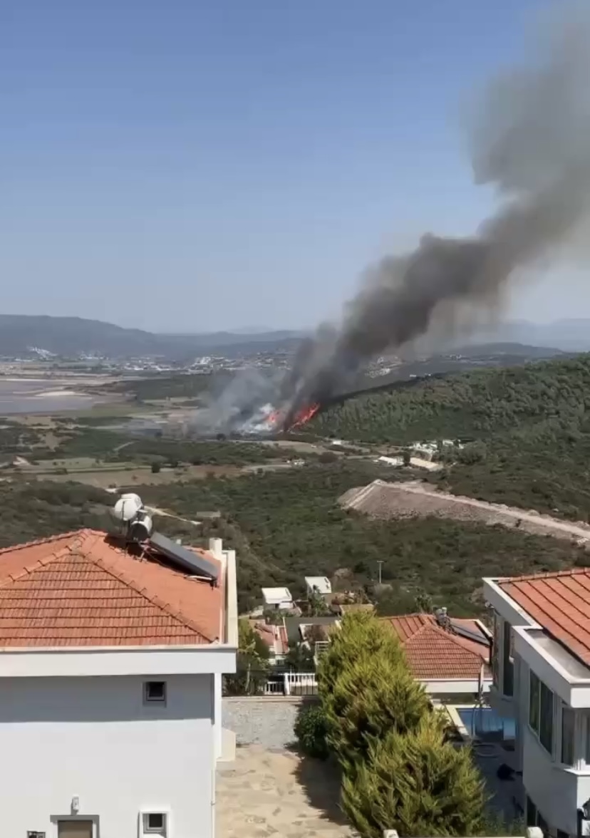 Korkutan yangın Bodrum Güvercinlik’e ilerliyor!