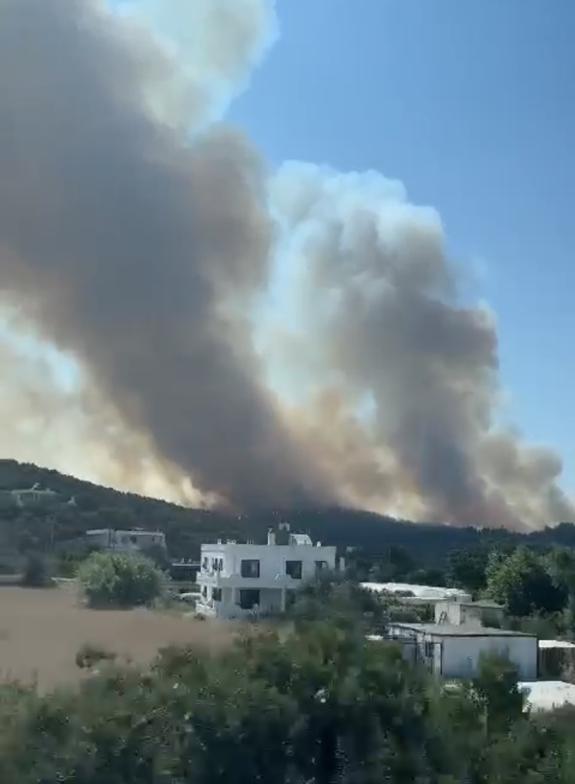 Korkutan yangın Bodrum Güvercinlik’e ilerliyor!