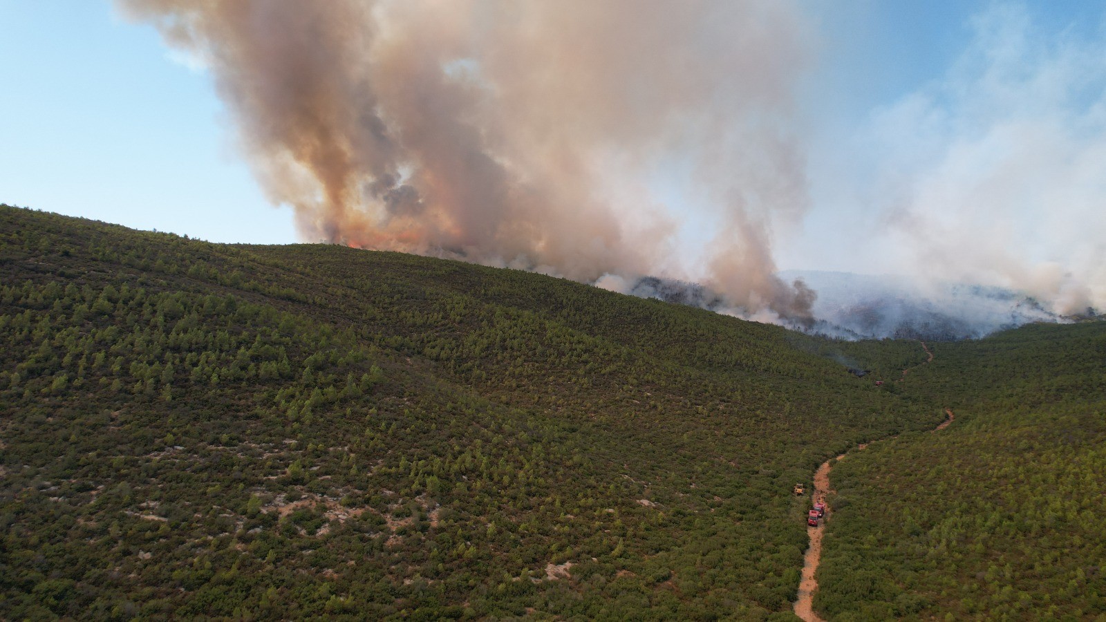 Korkutan yangın Bodrum Güvercinlik’e ilerliyor!