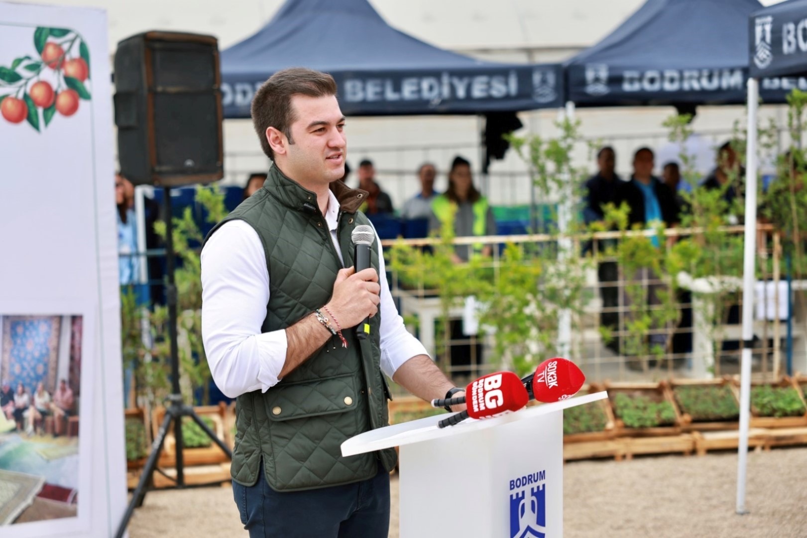 ‘Üreten Bodrum Buluşması’nda üreticilere fide dağıtıldı 