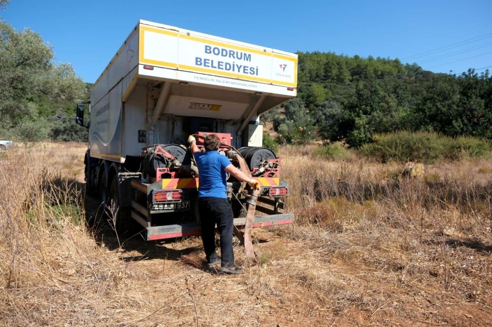 Bodrum Belediyesinden göletlere su takviyesi 