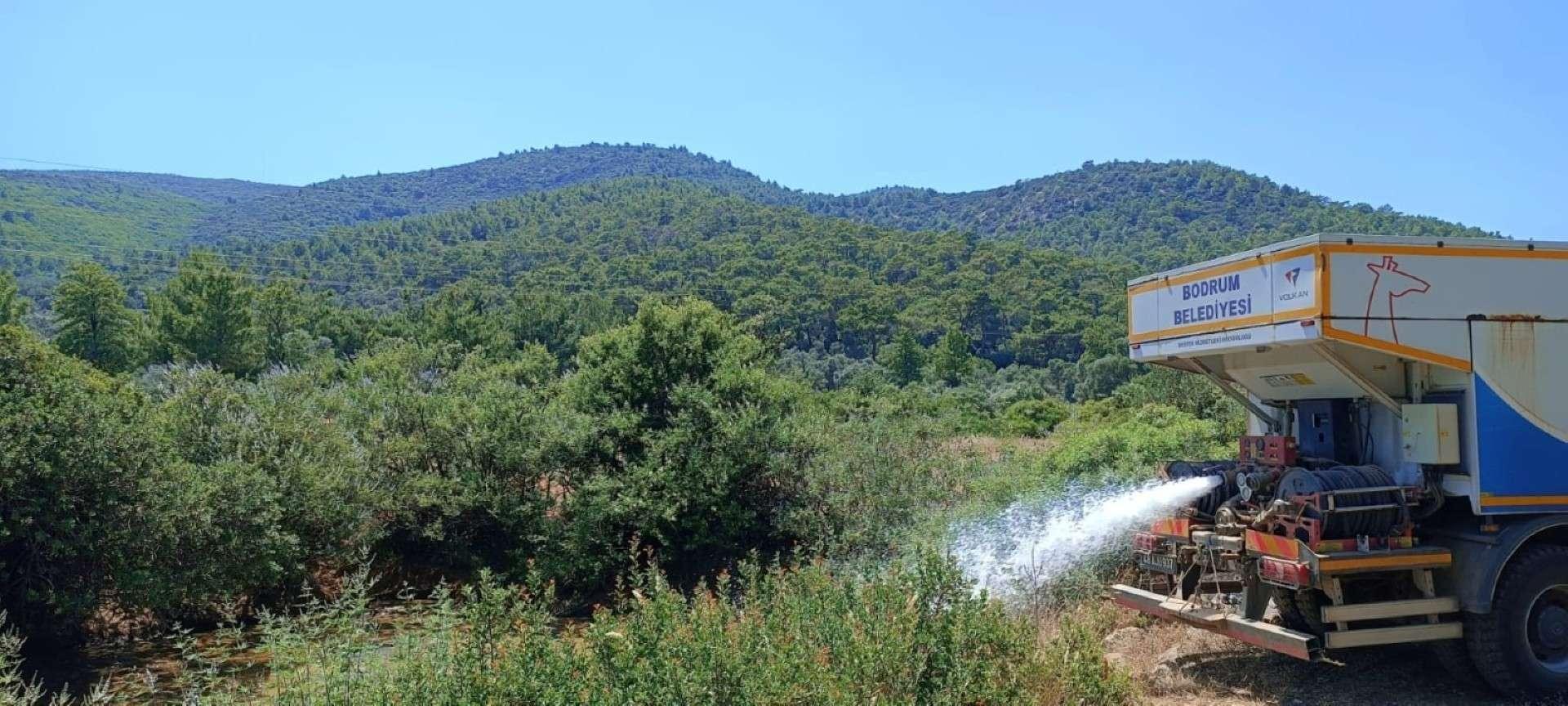 Bodrum Belediyesinden göletlere su takviyesi 