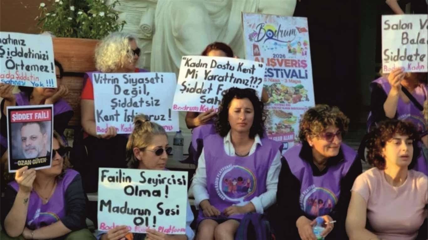 Bodrum'da Ozan Güven'e protesto: ‘Şiddet faili sanatla aklanamaz’