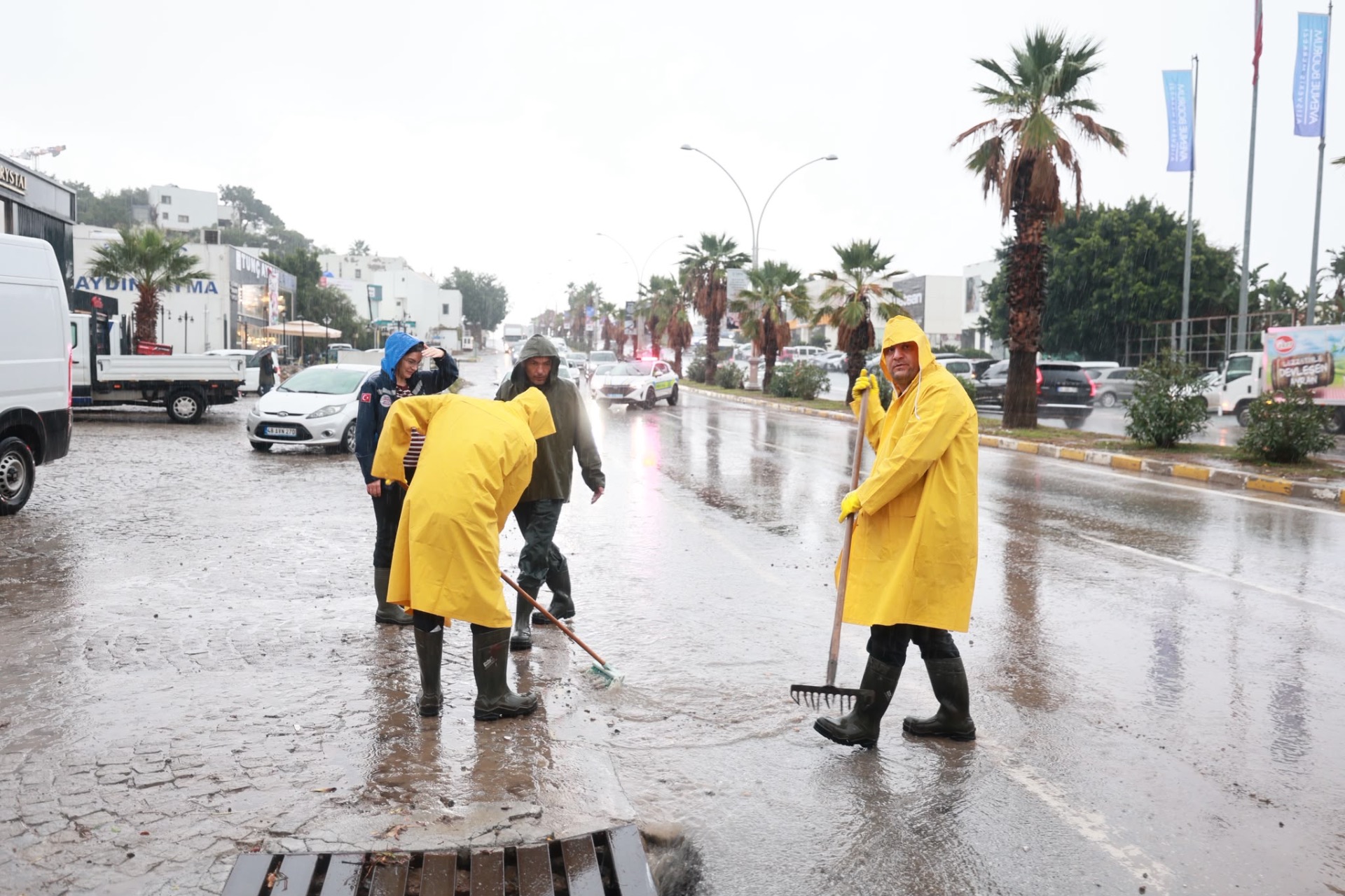 Bodrum’da Yağış Seferberliği