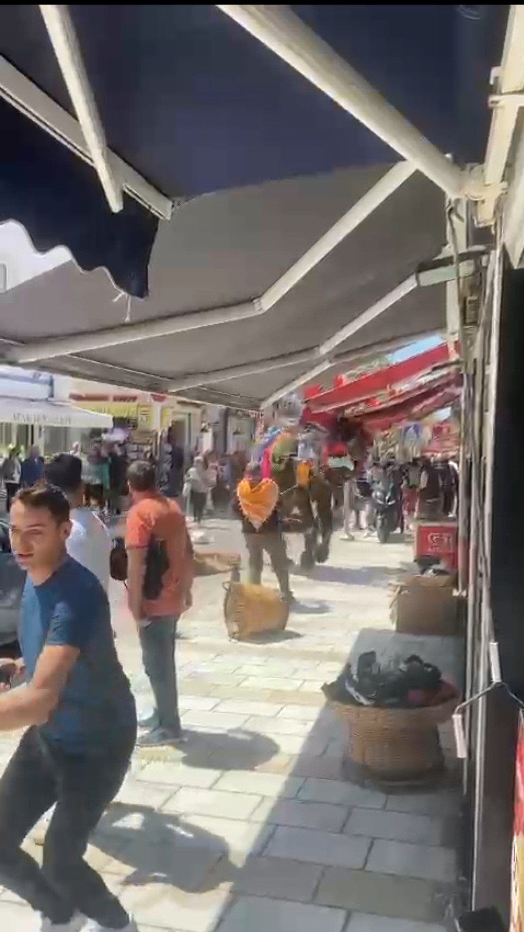 Bodrum çarşısında panik anları