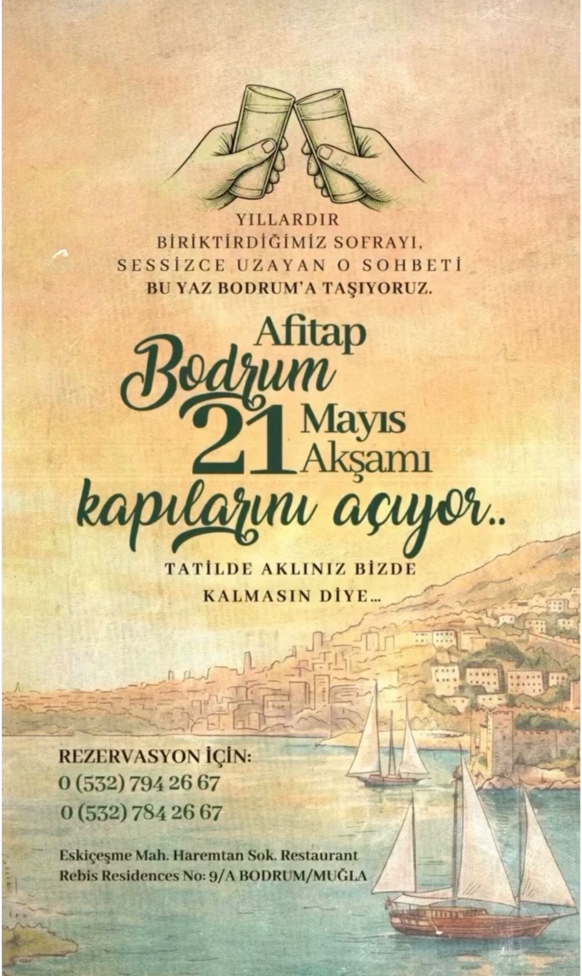 Afitap Bodrum 21 Mayıs’ta Kapılarını Açıyor