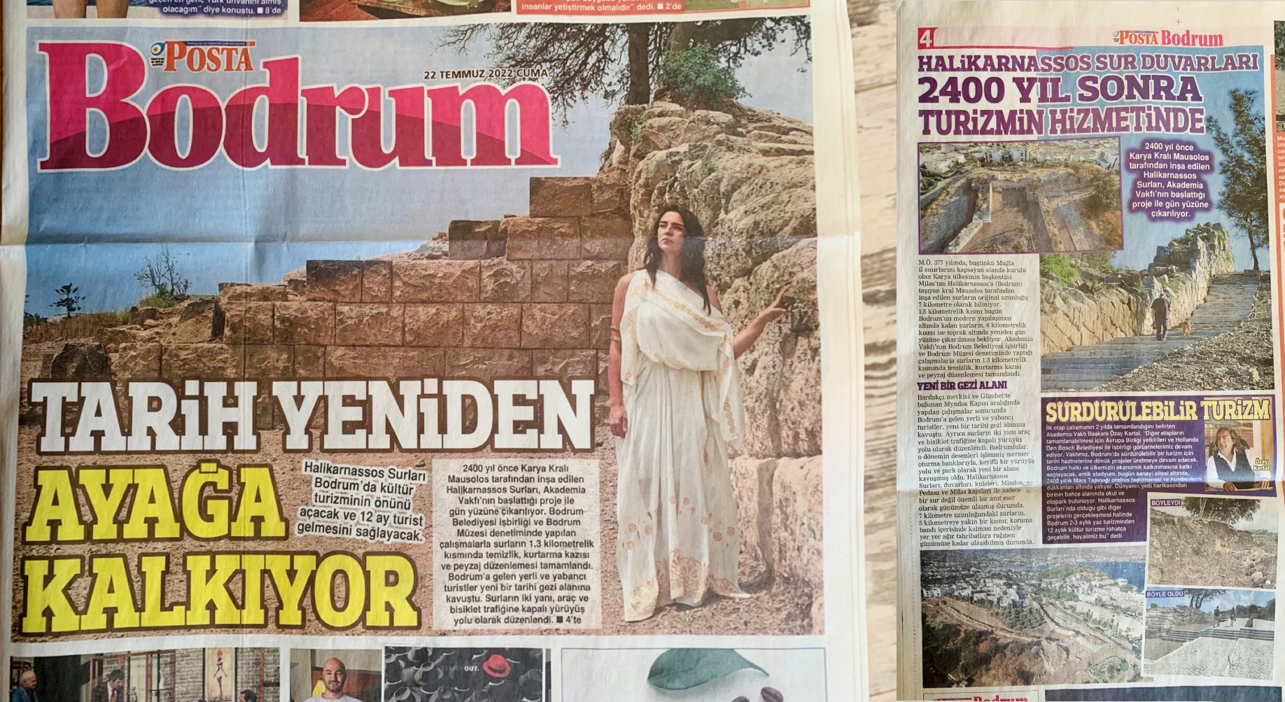 TARİH YENİDEN AYAĞA KALKIYOR! Halikarnassos Sur Duvarları, 2400 yıl Sonra Turizmin Hizmetinde