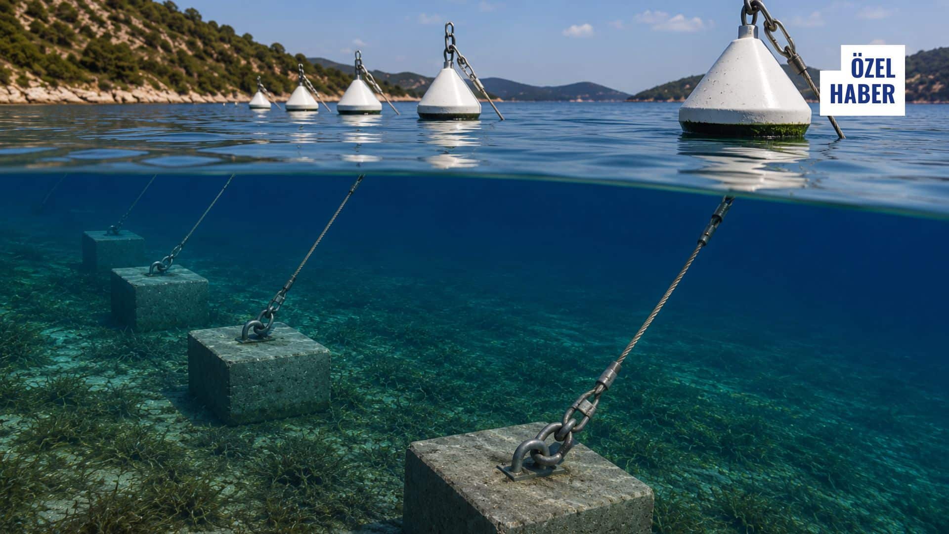 Göcek’te 30 Tonozun Bağlantı Halatı Kesildi